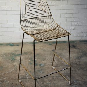 Gold High Back Bar Chairs