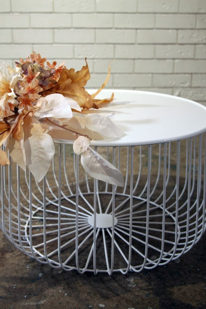 White Wire Coffee Table - Large - RSVP Event Hire