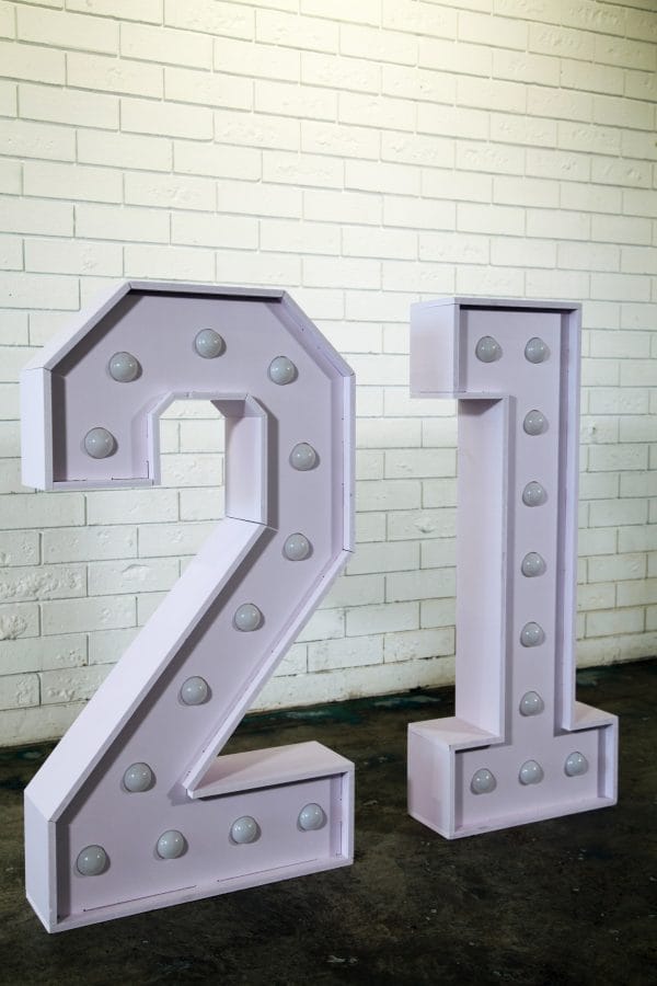 LIGHT UP 21 Celebrate in style with the Light Up 21 from RSVP Event Hire, a perfect rental for birthdays and special events!
